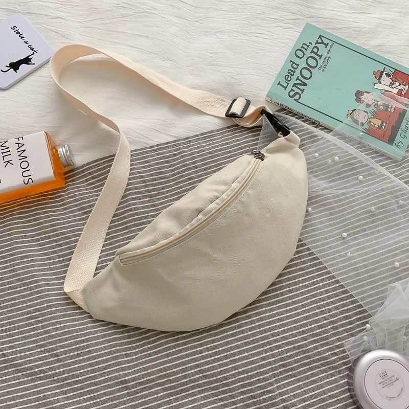 เอวกระเป๋าผู้หญิงใหม่ผ้าใบนักเรียนเกาหลีHarajuku Casual Fanny Packแฟชั่นAll-Match Ulzzangกระเป๋าถือBumกระเป๋า