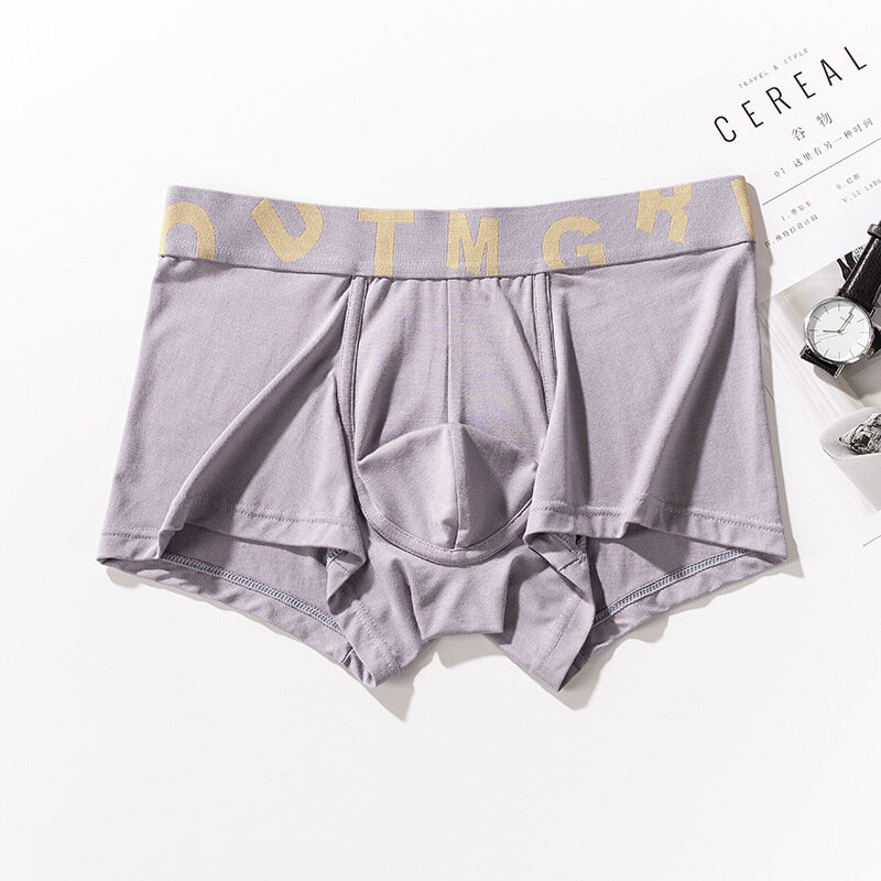 2021 Hot Sale Men's Underwear Pure Cotton Breathable Seamless Four-corner Youth Men's Pants Boxer Color: As Shown