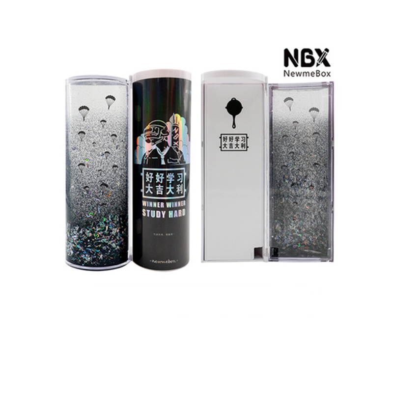 NBX newmebox-estuches de lápices escolares creativos, los más populares de China, con calculadora, gafas, papelería, estudiantes, color negro