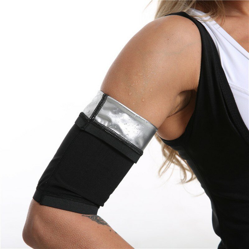 Suporte de pulso ao ar livre senhoras corpo escultura braço capa yoga fitness emagrecimento suor roupas braço protetor cinto