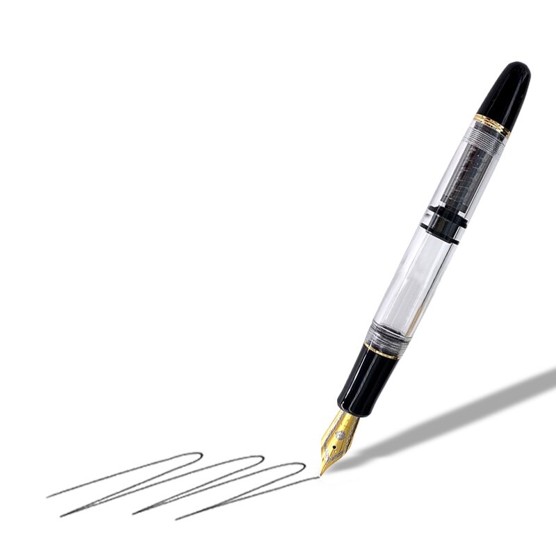 قلم حبر برأس مجنح samsung 699 ، مستلزمات مكتبية, قلم حبر شفاف ، قلم حبر بمكبس أسود ، مع سن مدبب رفيع ، لوازم مدرسية ومكتبية ، هدية