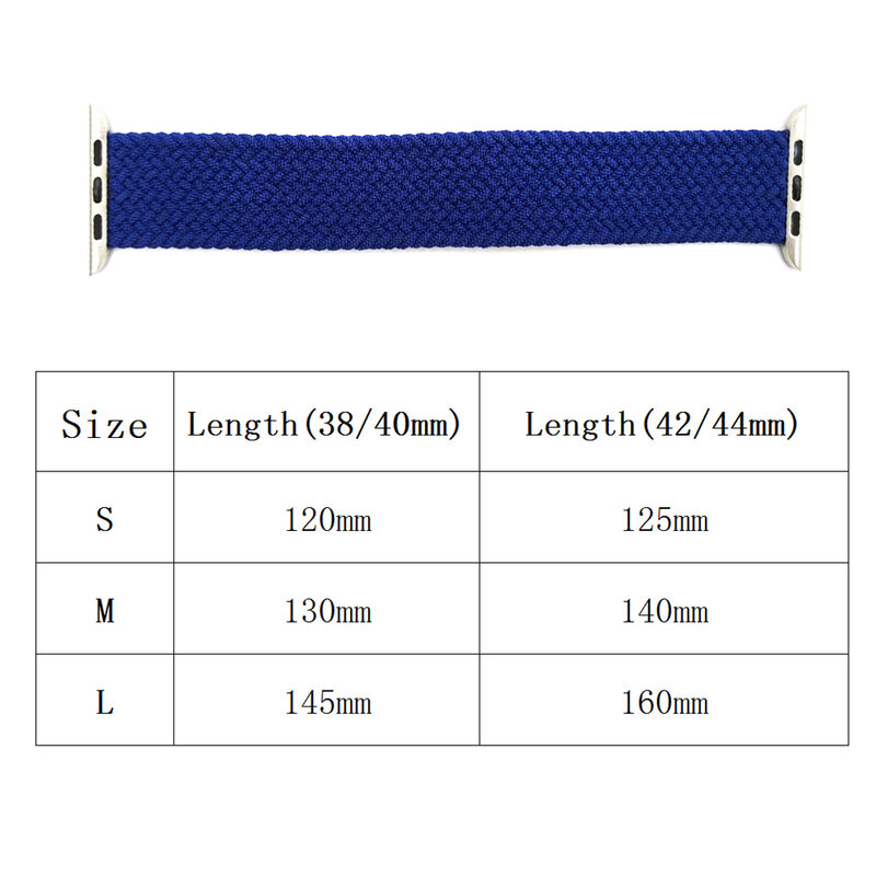 Warkocz Solo Loop pasek z nylonu do zegarka Apple 44mm 40mm elastyczna bransoletka sportowa 38mm 42mm do serii iWatch 6 SE 5 4 3