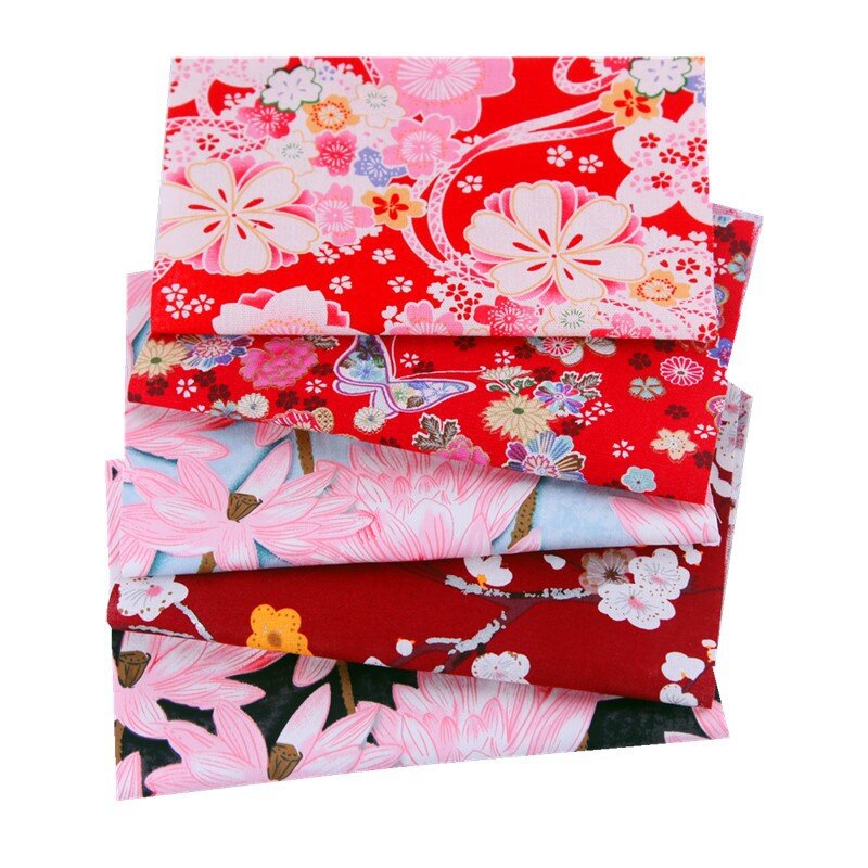 5 folhas/conjunto material de pano flor padrão vestuário tecido 20*25cm patchwork costura algodão diy acessórios de vestuário artesanal