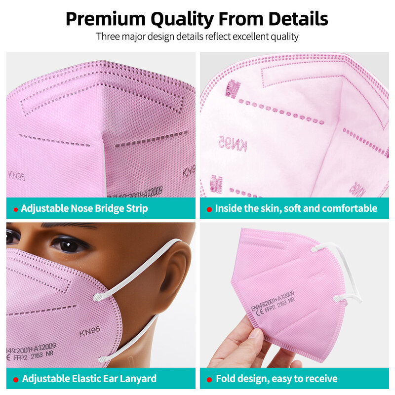 Ffp2 máscara de filtro de segurança reutilizável filtro de poeira respirador máscara protetora boca dustproof mascarillas ce fpp2 kn95 máscara