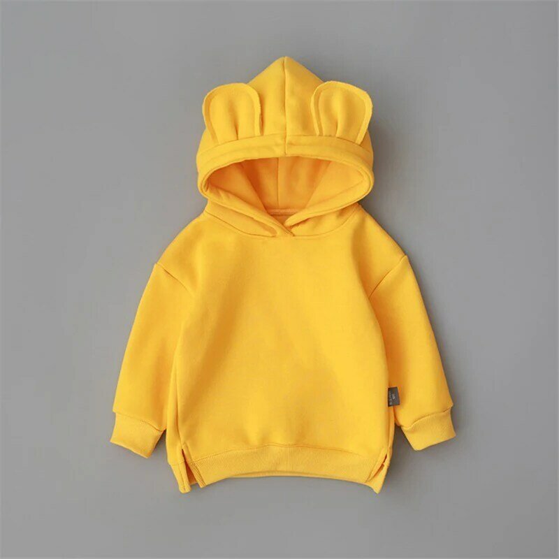 New Spring Autumn Baby Boys Girls Clothes Cotton Hooded Sweatshirt Children Fashion Hoodies Kids Casual Infant Cartoon Clothing