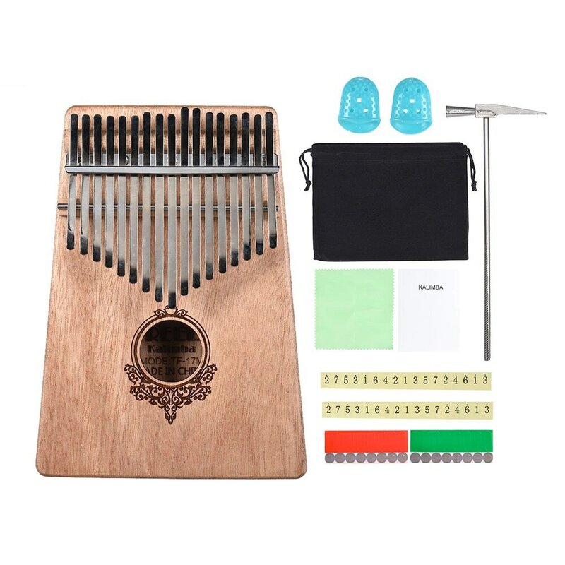 17-key Kalimba Portable Thumb Piano High-Quality Wood Body Musical Instrument  Great for Kalimba lovers and beginners