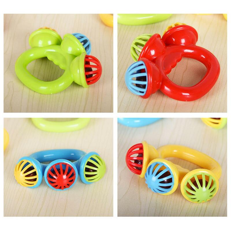 1Pcs Baby Rattle Toys Colorful Hand Shaking Rattle Bell Baby Developmental Musical Toy Xmas Gift Educational Toy