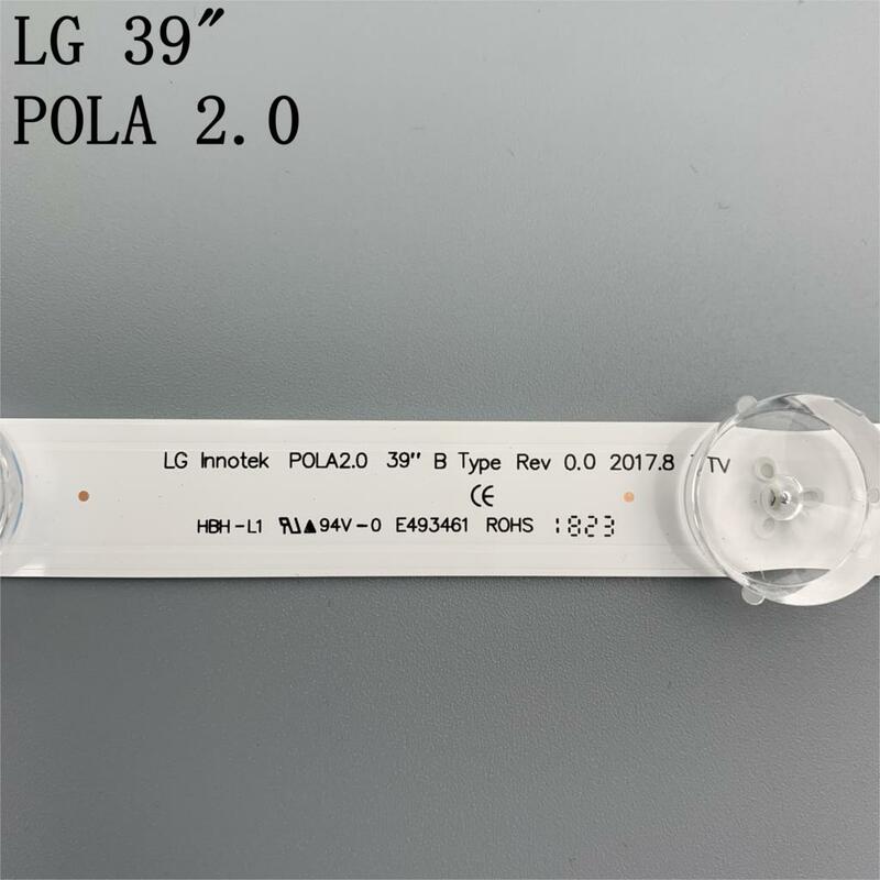 Nova 8 Pçs/set retroiluminação LED Tiras de Barras de Substituição para LG innotek 39LN540V 39LN570V HC390DUN POLA2.0 39 UM B Pola 2.0 39 polegada