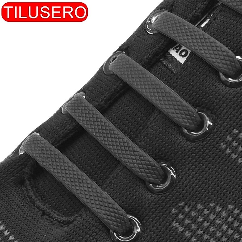 Silicone Elastic Shoelaces Special No Tie Shoelace Lacing Kids Adult Sneakers Quick Shoe Lace