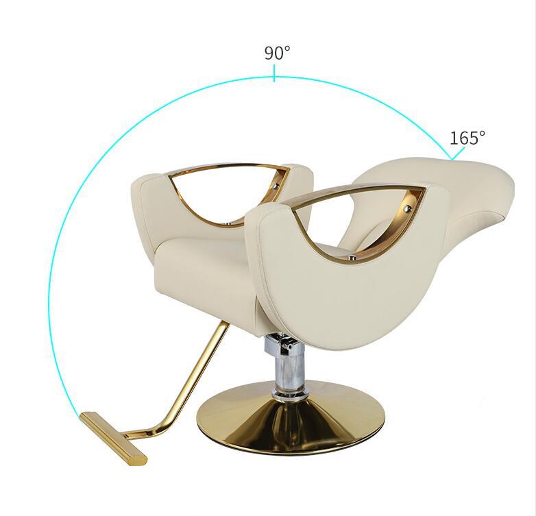 Новая популярная модель Роскошная гидравлическая салонного стиля стул золото парикмахерское кресло гвоздь мебель для салонов красоты