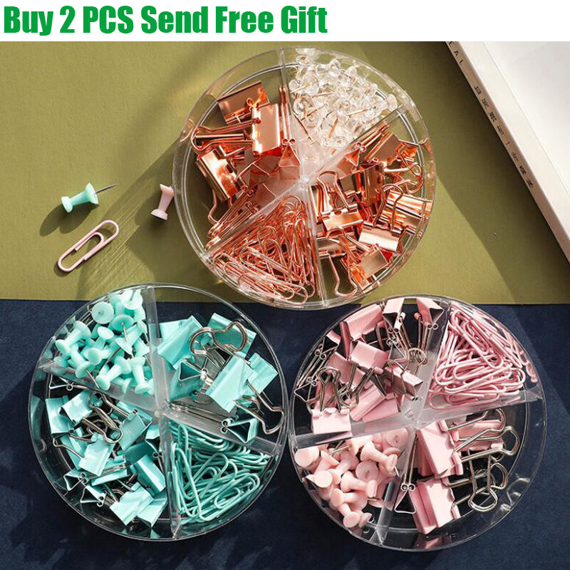 72 pcs/lot Metal Paper Clips Set Nice Quality Clip for Book Stationery School Office Supplies Buy 2 PCS Send Gift
