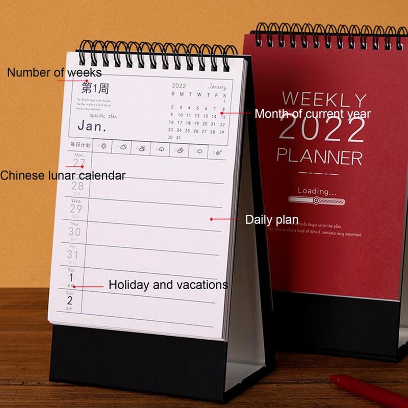 2022 Calendars Mini Desktop Calendar Decorative Standing Flip Monthly Calendar Academic Daily Calendar calendario 2022