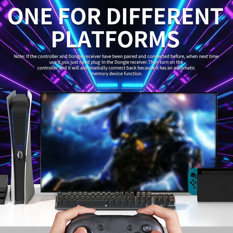 PS5 Gamepad Wireless Bluetooth Adapter Host Spiel Griff Multi-plattform USB Verdrahtete Konverter Für PS3/PS4/PS5/PC/Schalter Zubehör