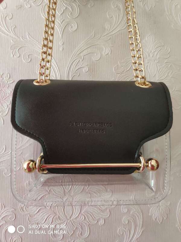 Fashion Women Brand Design Small Square Shoulder Bag Clear Transparent PU Composite Messenger Bags New Female Handbags