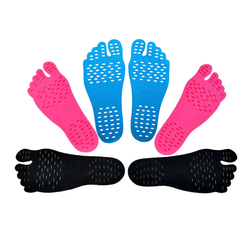 1 par de pie adhesivo almohadillas calcomanías de pies pegarse en las suelas Flexible Anti-slip playa protección de pies Dropshipping. Exclusivo. SMJ
