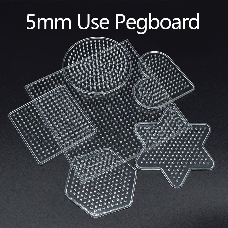 5mm Pegboard for Hama Bead 3D Puzzle Template For Perler Iron Beads Educational Toys Fuse Beads Jigsaw Puzzle Juguetes