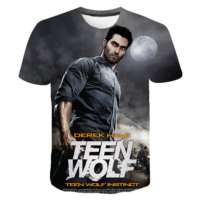 Moda Teen Wolf maglietta stampata in 3D stile estivo uomo donna bambini 2021 Cool manica corta ragazzo ragazza bambini Casual top Tee
