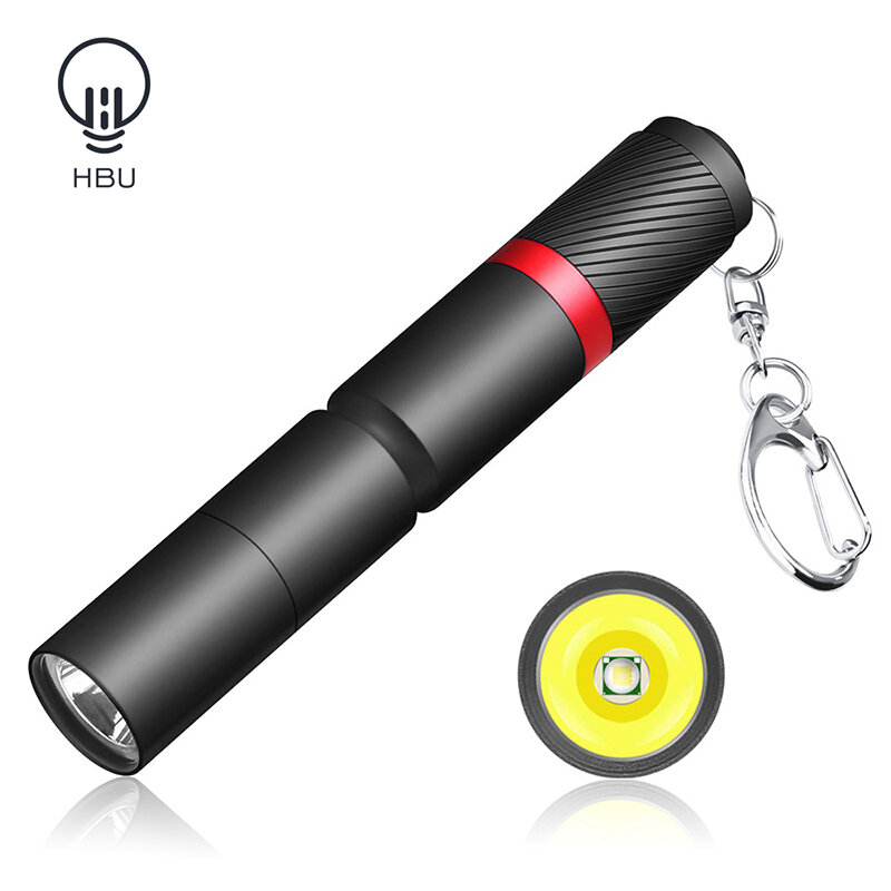 Lampe de poche portable lumière led, mini flash, porte-clés, étanche, stylo, Mini lumière Portable, lampe de poche tactique
