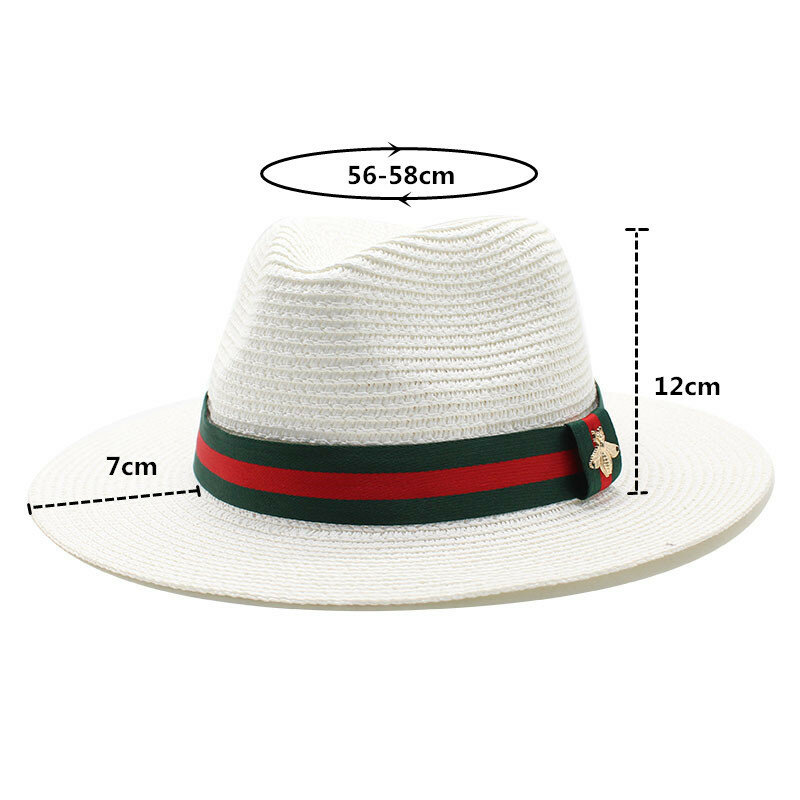 New Designer Casual Sun Hat for Men Women Elegant Church Hats Panama Beach Hats Outdoor Summer Straw Hat Wholesale Dropshipping