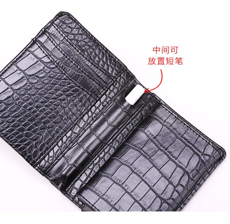2019 karta blokująca RFID uchwyt Alligator PU identyfikator firmy etui na kartę kredytową mężczyźni cienki Metal przypadku portfel z włókna węglowego Mini torebka