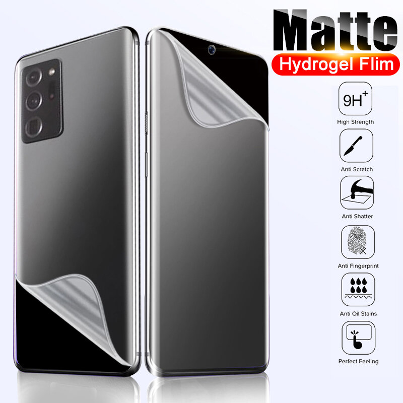Film Hidrogel Matte untuk Samsung Galaxy S21 Ultra S20 FE S10E S10 Plus S9 S8 S7 Edge Pelindung Layar Note 20 10 Lite 9 8 Film HD
