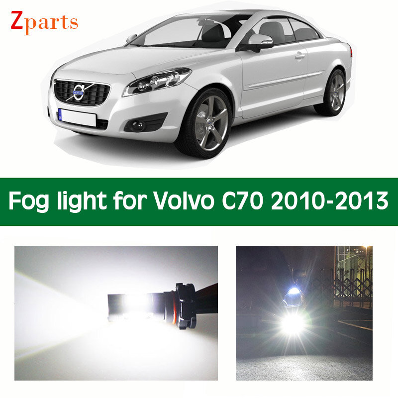 볼보 C70 2010 - 2013 용 LED 안개등 1 쌍 Foglamp 전구 아이스 램프 파란색 흰색 노란색 빨간색 주간 주행 조명 12V 6000K