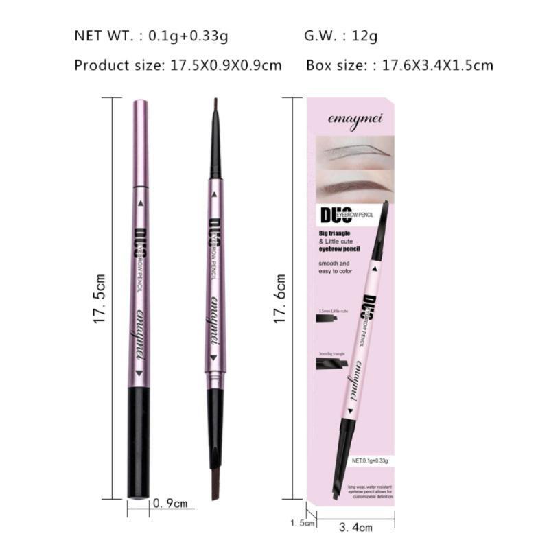 Двухсторонний карандаш для бровей 2 в 1 женский макияж эскиз жидкая ручка для бровей водостойкая тату-краска для бровей тинт-Ручка косметика...