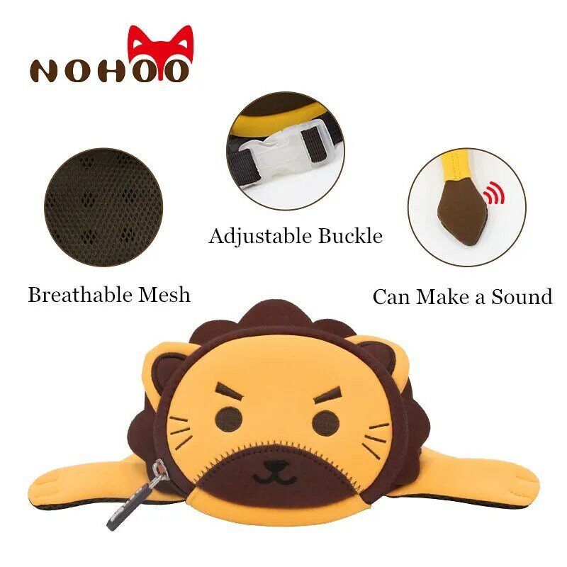 NOHOO – sac banane imperméable en néoprène pour garçons et filles, Mini sac de poitrine pour enfants, sac de rein d'animal, sac banane de dessin animé 3D