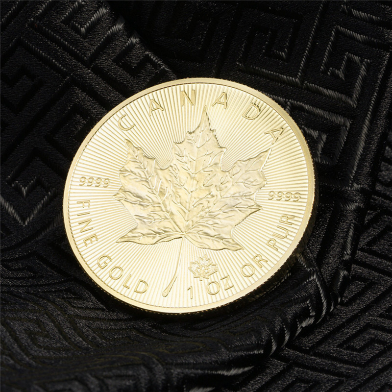 Koin Emas Daun Maple Kanada Koin Peringatan Daun Maple Koin Peringatan Berlapis Emas Koin Persemakmuran Ratu