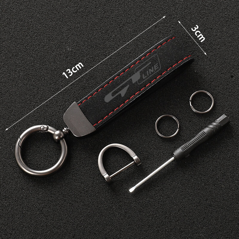 Fashion Suede Keychain Exquisite Gift Key Ring For Kia GT LINE ELANTRA Sportage Stinger KX5 K3 K4 K5 Auto Keyholder