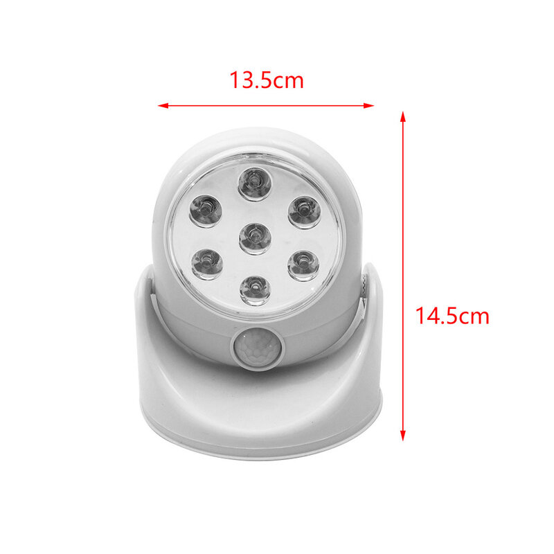 1pc New Sensor Security LED Light 360° Battery Power Motion Sensor Security LED Light Garden Outdoor Indoor Accessories