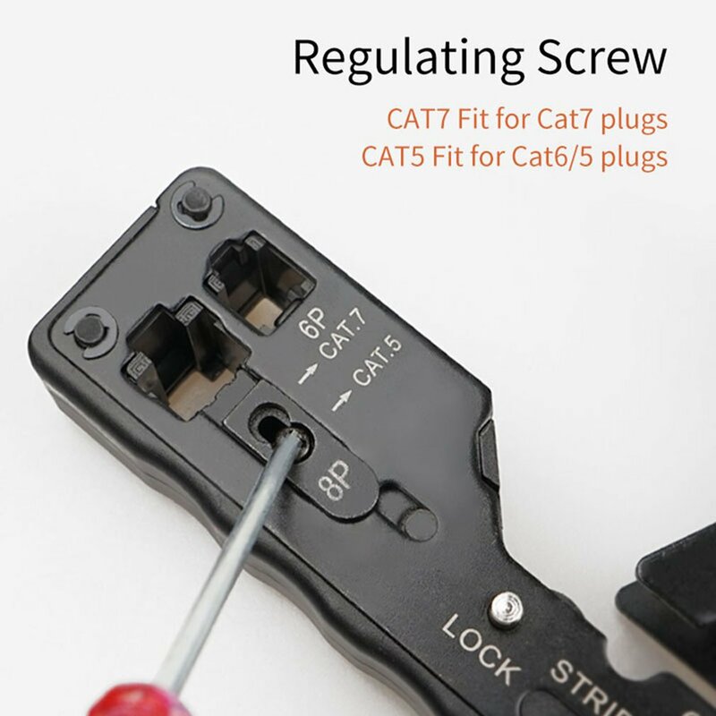 Crimpadora de cables de red RJ45, herramienta de crimpado, pelacables para Rj45 Cat7 Cat6 Cat5 Rj11 Rj12, alicates de conector