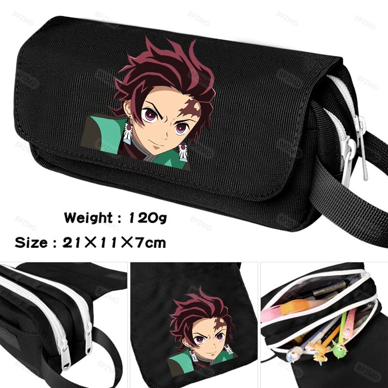 Demon Slayer Large Capacity Pencil Case School Supplies Stationery Gift School Tools Pencil Bag Back To School Presented