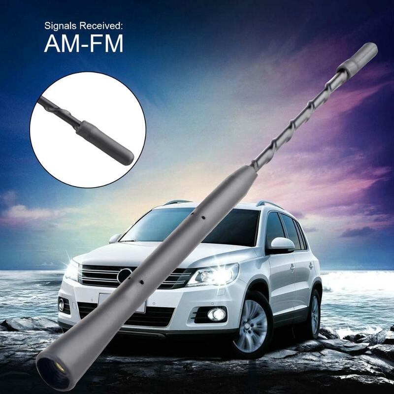 Antena de substituição para rádio automotivo, 9 polegadas, antena preta + 2 parafusos, peças de reposição para antenas am fm
