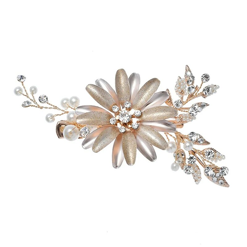 Molans Pearl Crystal Wedding Hair Clips Hair Accessories for Bridal Flower Headpiece Hairpins Women Bride Hair ornaments Jewelry