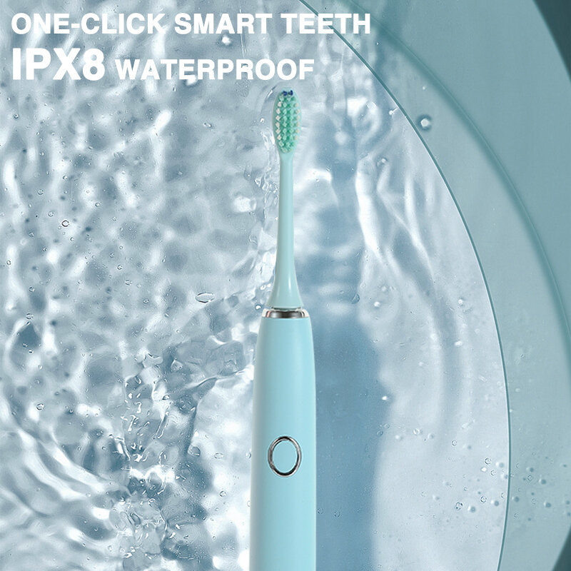 Boyakang adulto sonic escova de dentes elétrica recarregável inteligente timing ipx8 cerdas dupont à prova dusb água carregamento usb
