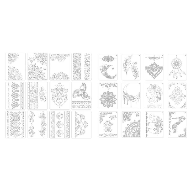 12 шт. Большой Многоразовый трафарет Мандала трафареты шаблон для рисования