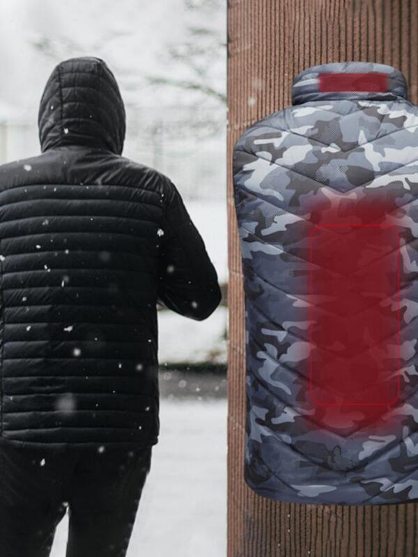 Outono e inverno novos homens ao ar livre esqui moda colete inteligente jaqueta de aquecimento de carregamento usb