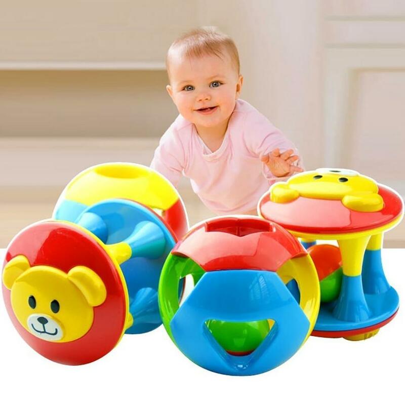 Funny Cartoon Bear Grasping Rattle Ball Jingle Bell Educational Intellectual Toy