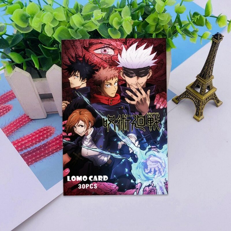 30Pcs/Set Anime Jujutsu Kaisen Stylish Lomo Card Mini Postcard Comic Gojou Satoru Yuji Itadori Lomo Cards Fans Gift Collection