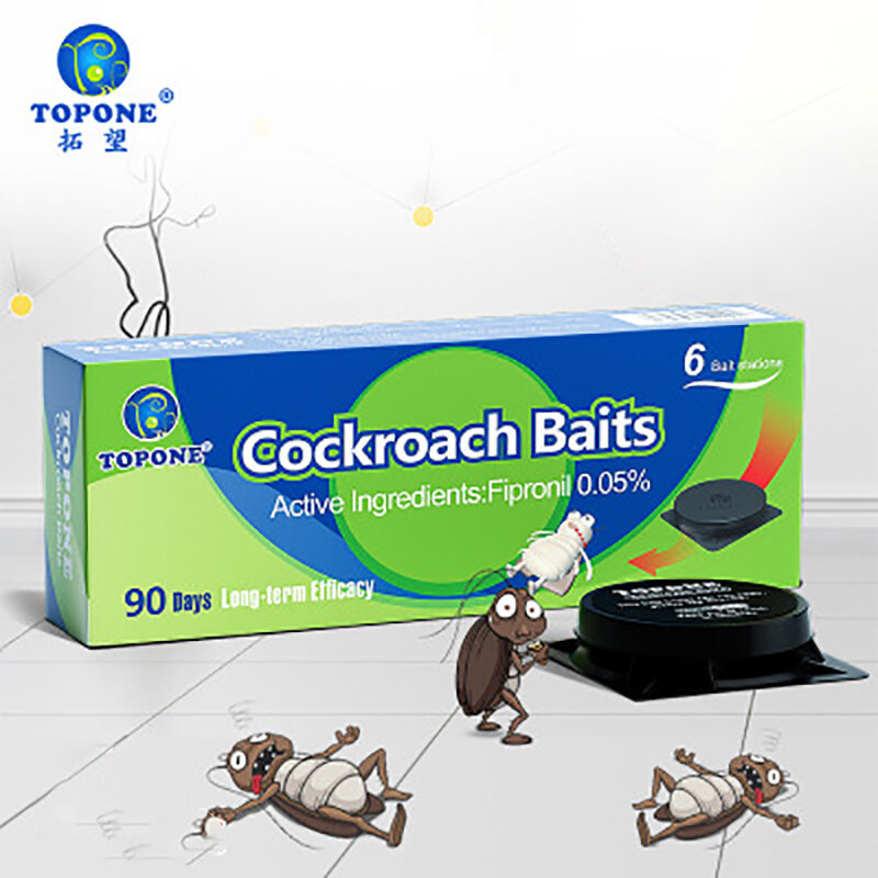 6PCS New Cockroach Killer Bait Power Cockroaches Trap Repeller Killing Trap Pest Control Kitchen Effective Cockroach Killing