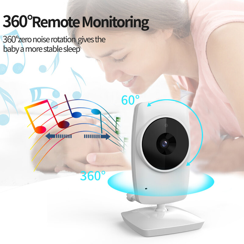3.5"HD Wireless Baby Monitor With Two Digital Camera IR Night Vision Intercom Nanny Video Baby Monitor Support lens switching