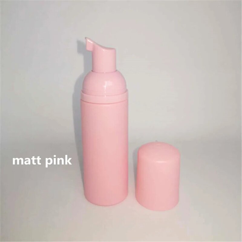 NEW Plastic Foam Bottle Mini Pink Refillable Empty Cosmetic Lashes Cleanser For Extension Shampoo Bottle With Golden Pump12 X