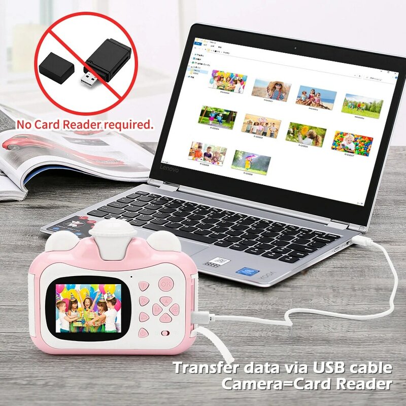 Macchina fotografica di stampa istantanea del bambino macchina fotografica di stampa dei bambini per i giocattoli della foto della macchina fotografica digitale dei bambini