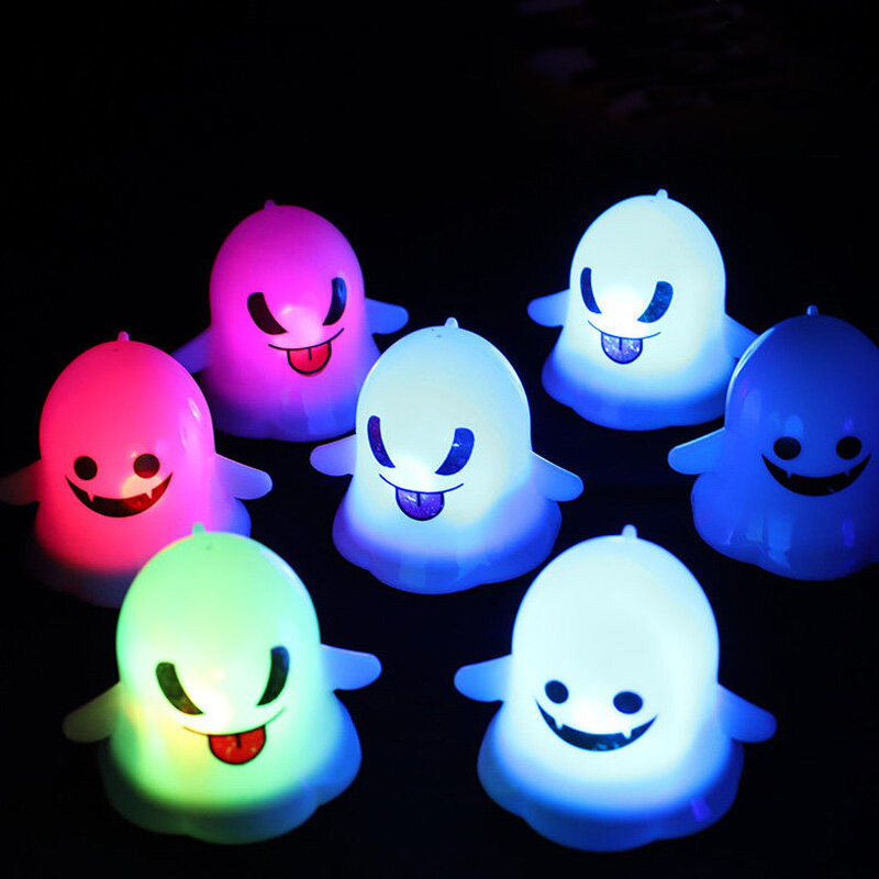 Luci notturne a Led colorate Home Bar Halloween Party Ghost Decoration Lamp Flash Hanging Ornament Party Pendant Supplies
