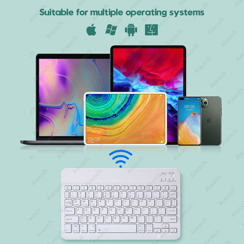 Bluetooth-совместимая клавиатура для Apple Teclado iPad Xiaomi Samsung Huawei Phone Tablet, беспроводная клавиатура для Android Windows