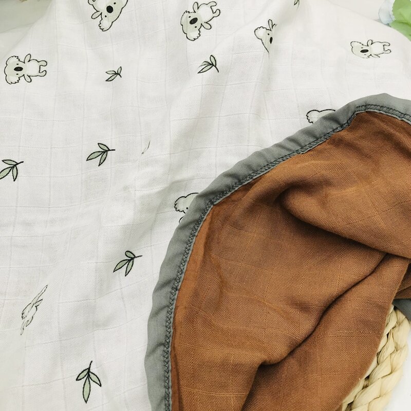 Четырехслойное одеяло Koala из 100% бамбукового волокна для новорожденных, детское Пеленальное суперудобное постельное белье, одеяло s, Пеленал...