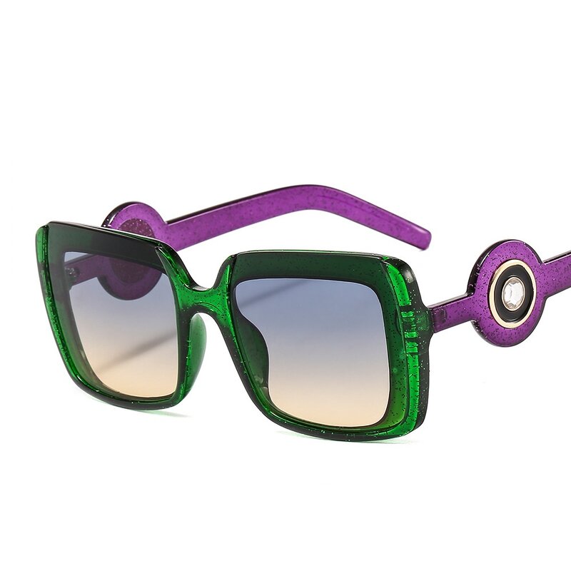 เพชรแว่นตากันแดด Rhinestone วินเทจ Vintage วินเทจสำหรับสตรีแฟชั่นคริสตัล Oversize แว่นตา UV400