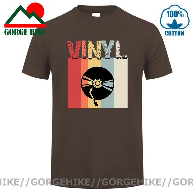 GorgeHike vinilo camisa disco de vinilo camisa Vintage registro camisa DJ registro recoger T camisa de los hombres de arte Digital impresión de camiseta