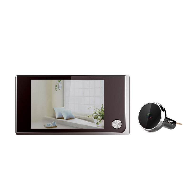 3.5 นิ้ว Doorbell HD Peephole วิดีโอ Night Vision Home Security 120 ° กล้องประตู Bell